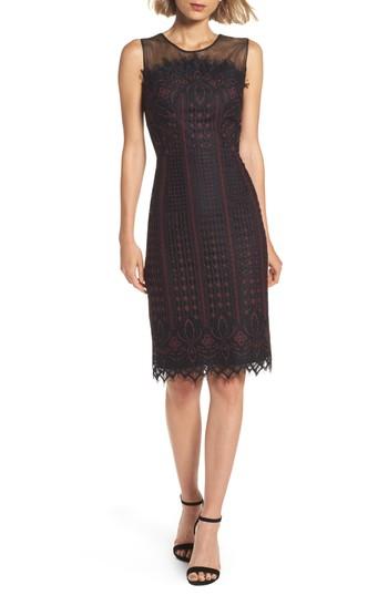 Women's Maggy London Etch Floral Sheath Dress