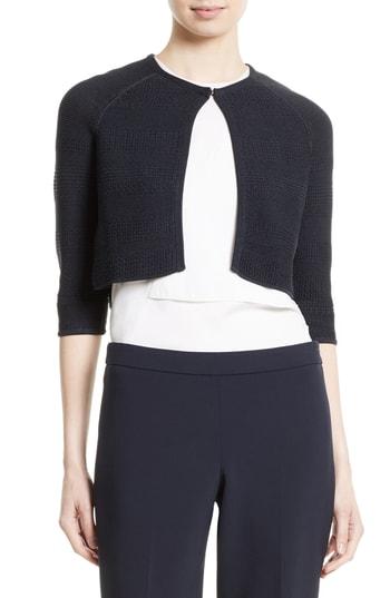 Women's Boss Feya Textured Bolero Sweater - Blue