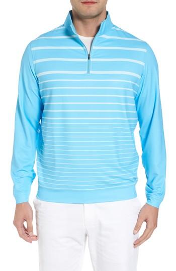 Men's Peter Millar Perth Quarter Zip Performance Pullover - Blue