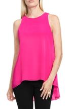 Petite Women's Vince Camuto Sleeveless Crepe High/low Top, Size P - Pink