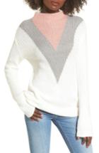 Women's Cotton Emporium Tri-color Apres Ski Sweater - Ivory