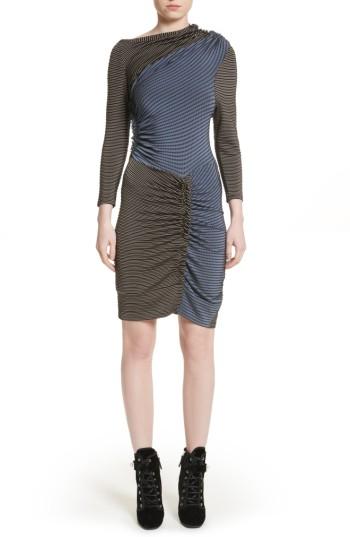 Women's Atlein Gathered Jersey Jacquard Dress Us / 36 Fr - Blue