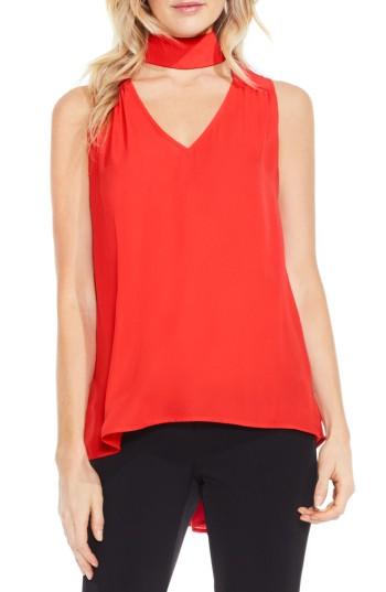 Women's Vince Camuto Mock Choker V-neck Blouse