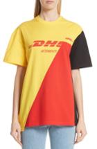 Women's Vetements Dhl Cut-up Tee - Yellow