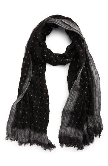 Men's John Varvatos Star Usa Star Wool Scarf, Size - Black