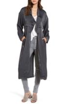 Women's Leith Satin Trench Coat, Size - Blue