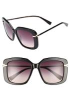 Women's Derek Lam Anita 55mm Square Sunglasses - Black Brown