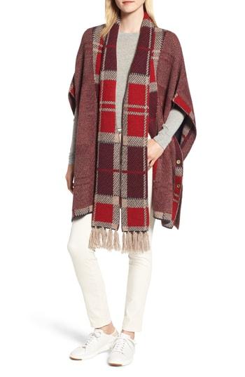 Women's Barbour Dunnit Cape, Size - Burgundy