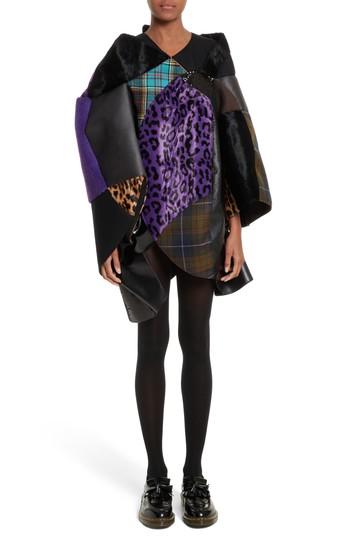 Women's Junya Watanabe Mixed Media Patchwork Jacket - Black