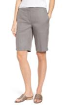 Women's Eileen Fisher Tencel & Linen Walking Shorts - Grey