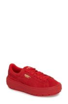 Women's Puma Platform Trace Sneaker M - Red