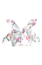 Women's Wayf Floral Crop Top, Size - Ivory
