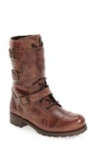 Women's Bos. & Co. 'irena' Waterproof Moto Boot .5-8us / 38eu - Brown
