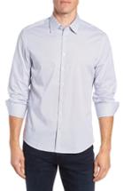 Men's Stone Rose Regular Fit Geometric Stretch Sport Shirt - White
