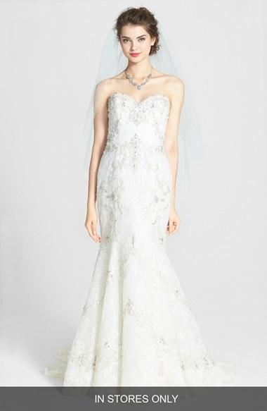 Women's Watters 'olina' Beaded Lace Mermaid Dress
