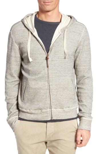 Men's Billy Reid Thermal Zip Hoodie - Grey