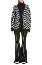 Women's Victor Glemaud Knitted Flare Wool Pants - Black
