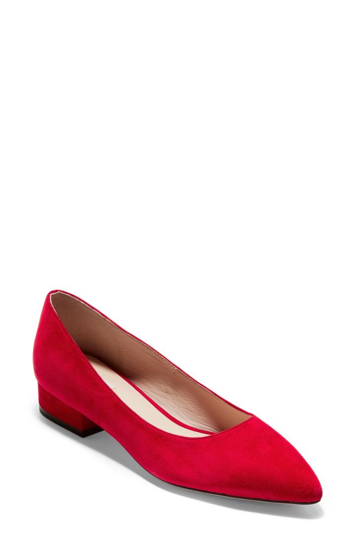 Women's Cole Haan Vesta Skimmer Pump .5 B - Red