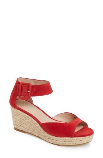 Women's Pelle Moda Kauai Platform Wedge Sandal .5 M - Red