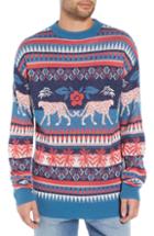 Men's The Rail Longline Fair Isle Sweater - Blue