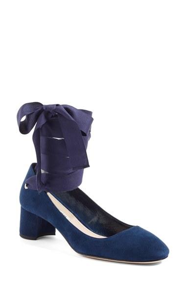 Women's Miu Miu Ribbon Lace Wraparound Pump