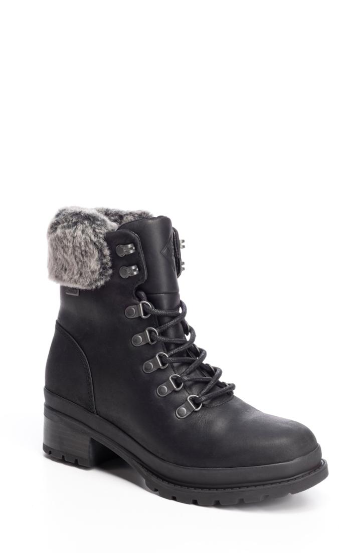 Women's The Original Muck Boot Company Liberty Alpine Waterproof Boot With Faux Fur Collar M - Black