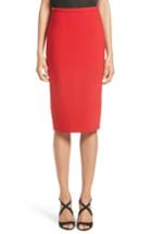 Women's Michael Kors Stretch Pebble Crepe Pencil Skirt - Red