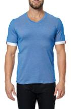 Men's Maceoo V-neck Stretch T-shirt (xxl) - Blue