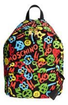 Moschino Archive Print Tactel Nylon Backpack -