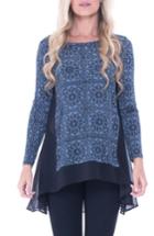 Women's Olian Print Maternity Swing Top - Grey