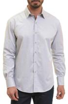 Men's Robert Graham Classic Fit Print Sport Shirt, Size - Grey