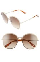Women's Givenchy 7030/s 58mm Oversized Sunglasses - Gold/ Beige
