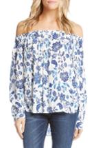 Women's Karen Kane Off The Shoulder High/low Top - Blue