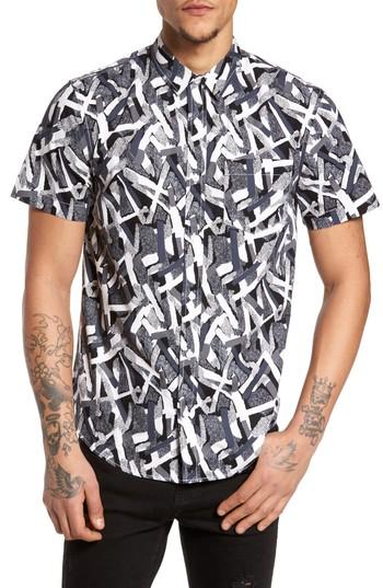 Men's The Rail Short Sleeve Print Poplin Shirt