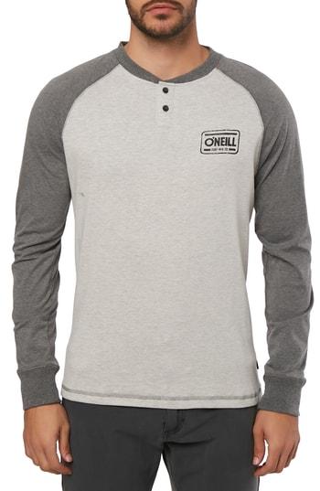 Men's O'neill Arcata Long Sleeve Henley T-shirt - Ivory