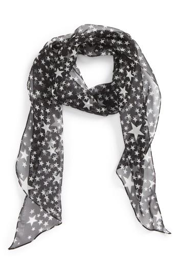 Women's Stella Mccartney Star Print Silk Skinny Scarf