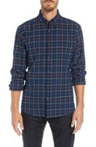 Men's Mizzen+main Benton Slim Fit Plaid Sport Shirt - Blue