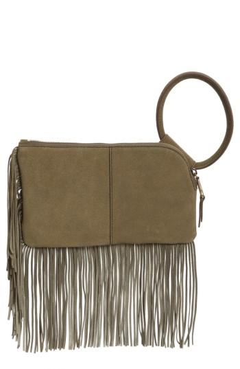Hobo Sable Leather Clutch - Green