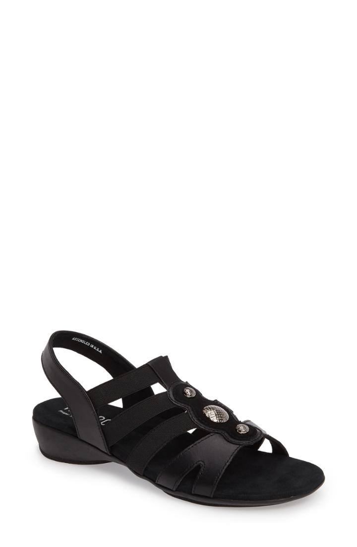 Women's Munro Destiny Sandal .5 Ww - Black