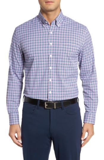 Men's Bobby Jones Matthers Easy Care Plaid Sport Shirt - Blue
