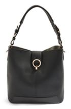 Topshop Harper Faux Leather Hobo - Black