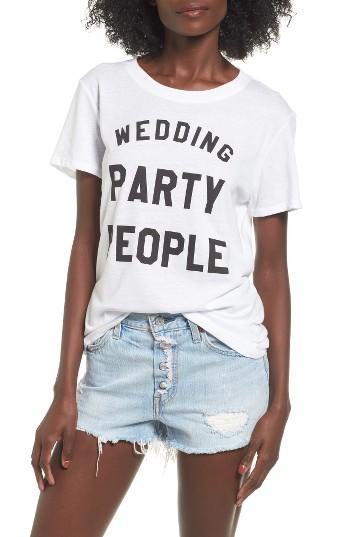 Women's Sub Urban Riot Wedding Party People Graphic Tee - White