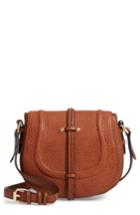 Linea Pelle Classic Faux Leather Saddle Bag - Brown
