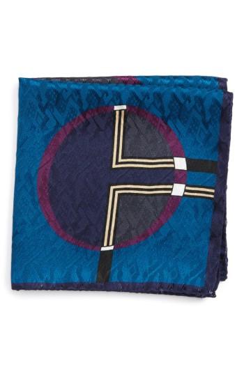 Men's Eton Dot Jacquard Silk Pocket Square
