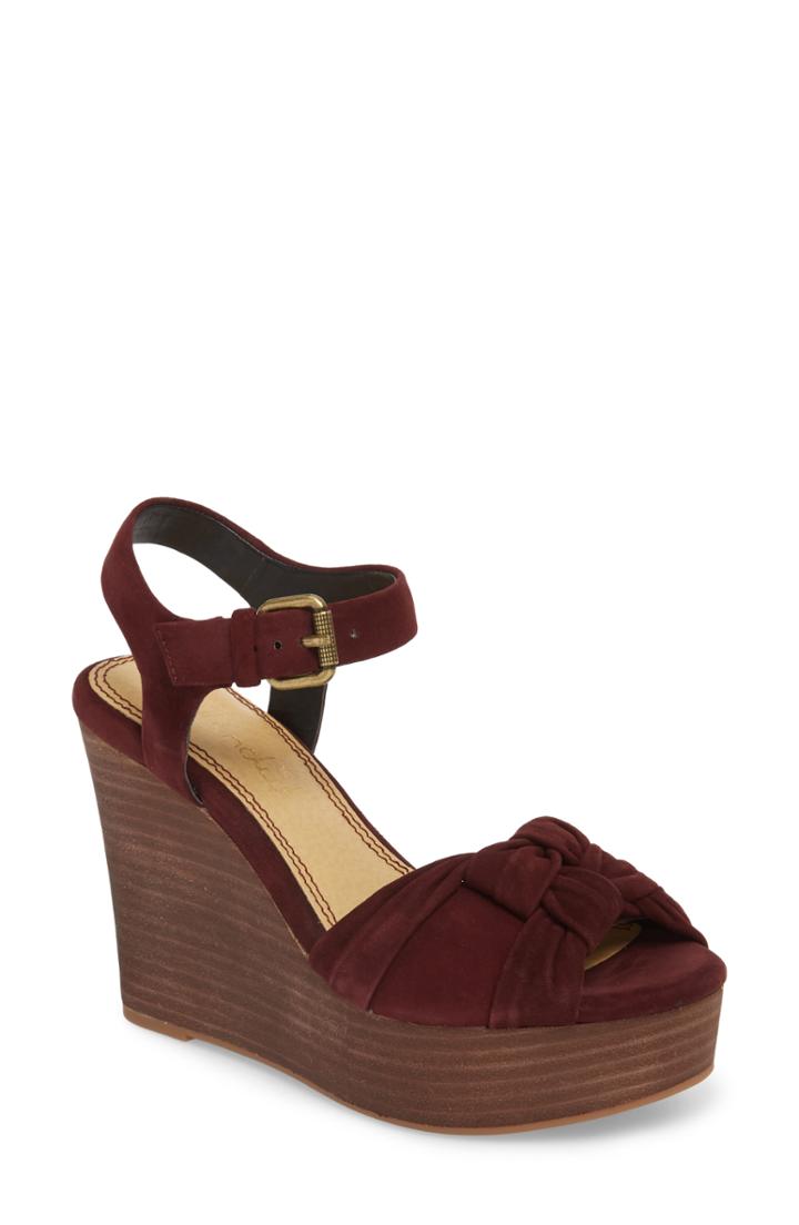 Women's Splendid Nada Platform Wedge Sandal .5 M - Purple