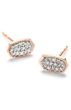Women's Kendra Scott Diamond & Rose Gold Small Stud Earrings