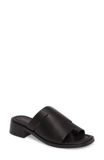 Women's Grey City Percy Toe-loop Slide Sandal .5 M - Black