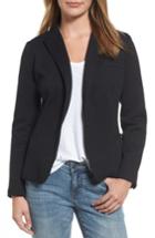 Women's Olivia Moon Elbow Patch Knit Blazer - Black