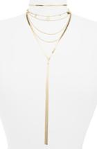 Women's Loren Olivia Coin Layered Y Necklace