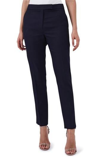 Women's Reiss Flat Front Y Trousers, Size 0 Us / 4 Uk - Blue
